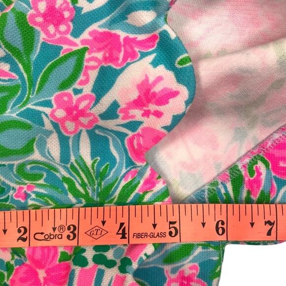 LILLY PULITZER Buttercup Knit Shorts Sz 10 Amalfi Blue Leaf It Wild Resort NWT - Picture 16 of 16